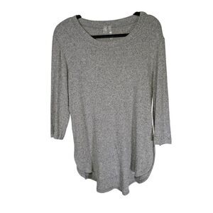 SILVERWARE HALF SLEEVE HIGH LOW GRAY LIGHTWEIGHT TOP SIZE LARGE